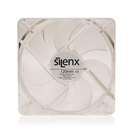 Silenx 120 mm. 15DBA Led Fluid Dynamic Bearing Fan, Red SI459873